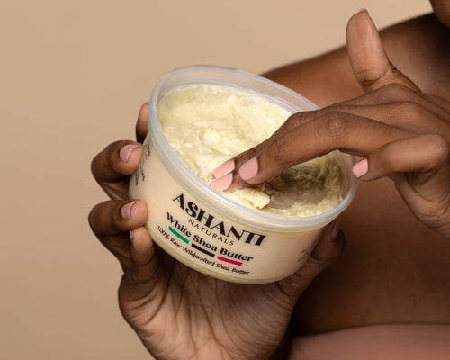 ASHANTI NATURALS 100% White Shea Butter - Solid